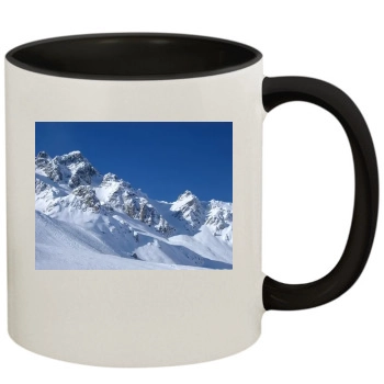 Mountains 11oz Colored Inner & Handle Mug