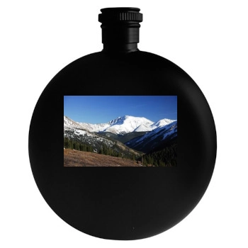 Mountains Round Flask