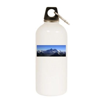 Mountains White Water Bottle With Carabiner