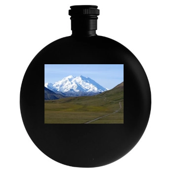 Mountains Round Flask