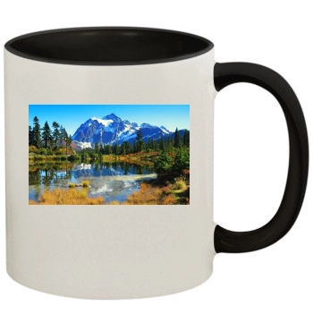 Mountains 11oz Colored Inner & Handle Mug