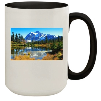 Mountains 15oz Colored Inner & Handle Mug