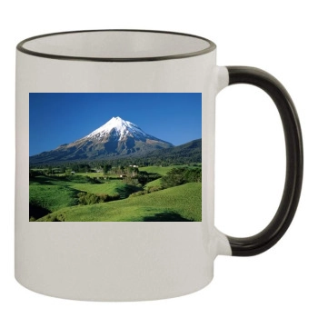 Mountains 11oz Colored Rim & Handle Mug