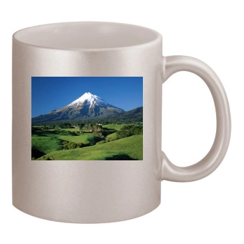 Mountains 11oz Metallic Silver Mug