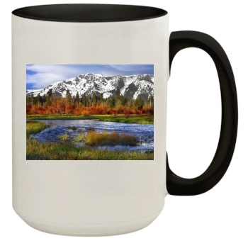 Mountains 15oz Colored Inner & Handle Mug