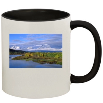 Mountains 11oz Colored Inner & Handle Mug