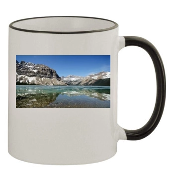 Mountains 11oz Colored Rim & Handle Mug