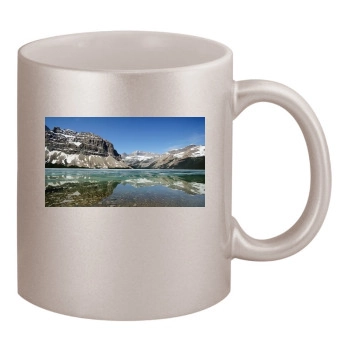 Mountains 11oz Metallic Silver Mug