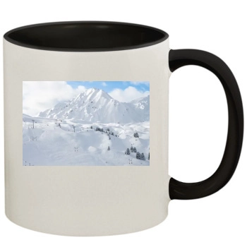 Mountains 11oz Colored Inner & Handle Mug