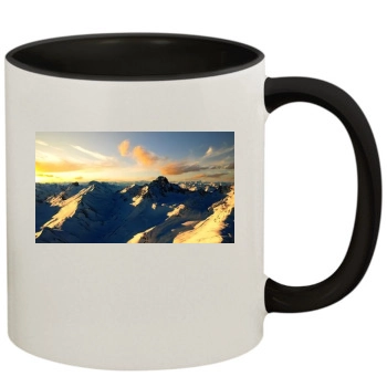 Mountains 11oz Colored Inner & Handle Mug