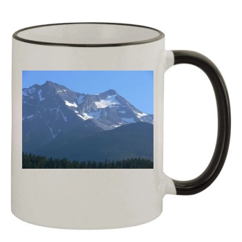 Mountains 11oz Colored Rim & Handle Mug