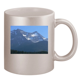 Mountains 11oz Metallic Silver Mug