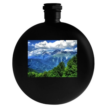 Mountains Round Flask