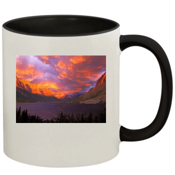 Mountains 11oz Colored Inner & Handle Mug