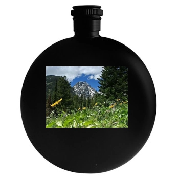 Mountains Round Flask