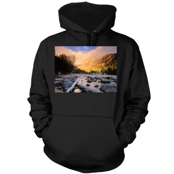 Mountains Mens Pullover Hoodie Sweatshirt