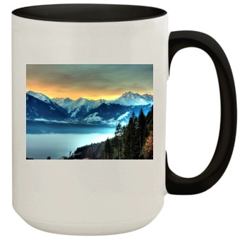 Mountains 15oz Colored Inner & Handle Mug