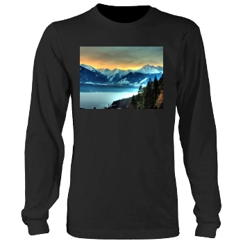 Mountains Men's Heavy Long Sleeve TShirt