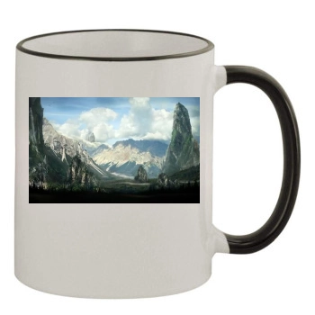 Mountains 11oz Colored Rim & Handle Mug