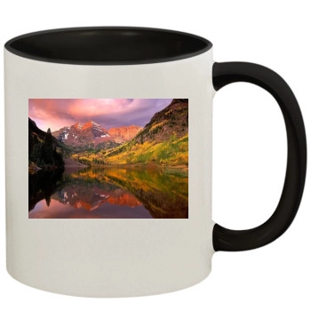 Mountains 11oz Colored Inner & Handle Mug