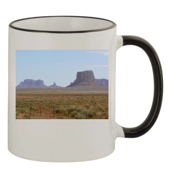 Mountains 11oz Colored Rim & Handle Mug