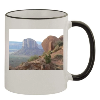 Mountains 11oz Colored Rim & Handle Mug