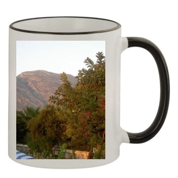 Mountains 11oz Colored Rim & Handle Mug