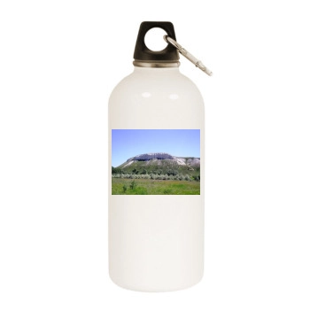 Mountains White Water Bottle With Carabiner