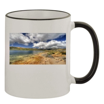 Mountains 11oz Colored Rim & Handle Mug