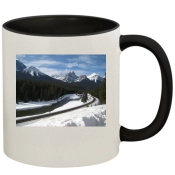 Mountains 11oz Colored Inner & Handle Mug