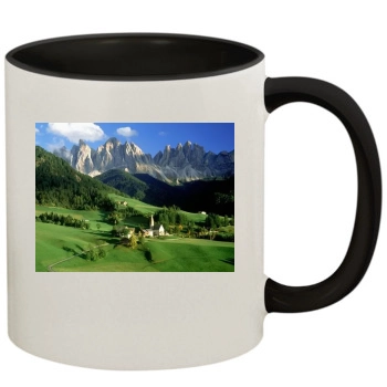 Mountains 11oz Colored Inner & Handle Mug