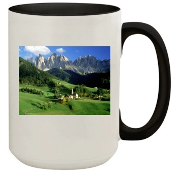 Mountains 15oz Colored Inner & Handle Mug