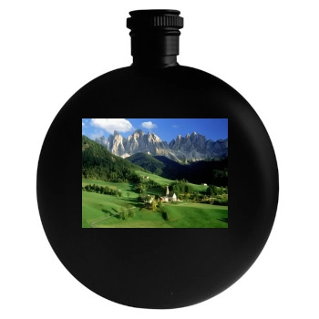 Mountains Round Flask