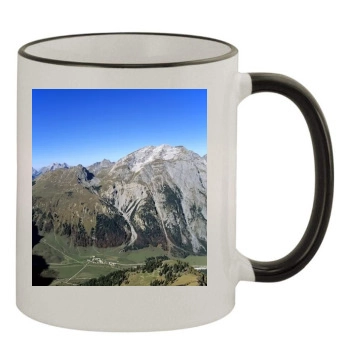 Mountains 11oz Colored Rim & Handle Mug