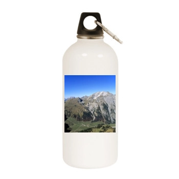 Mountains White Water Bottle With Carabiner