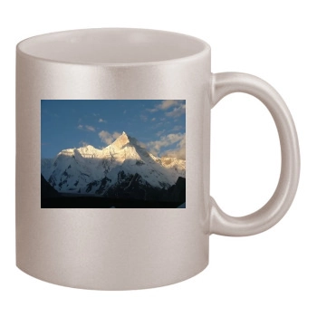 Mountains 11oz Metallic Silver Mug