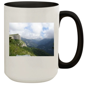 Mountains 15oz Colored Inner & Handle Mug