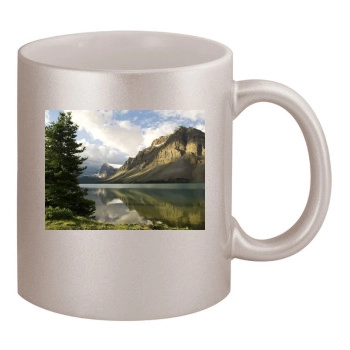 Mountains 11oz Metallic Silver Mug