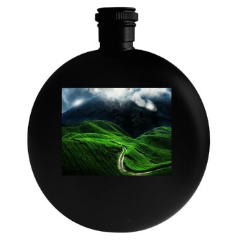 Mountains Round Flask