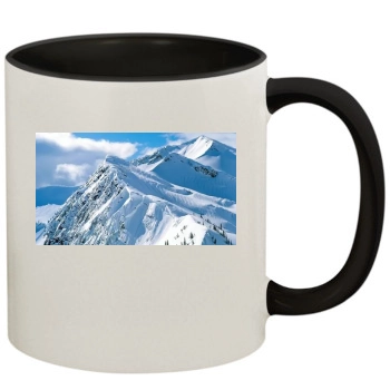 Mountains 11oz Colored Inner & Handle Mug