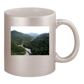 Mountains 11oz Metallic Silver Mug