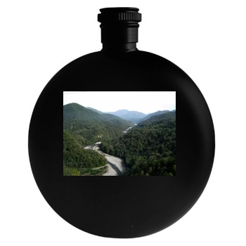 Mountains Round Flask