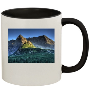 Mountains 11oz Colored Inner & Handle Mug