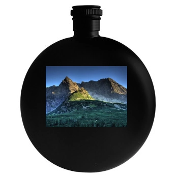 Mountains Round Flask