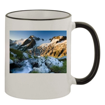 Mountains 11oz Colored Rim & Handle Mug