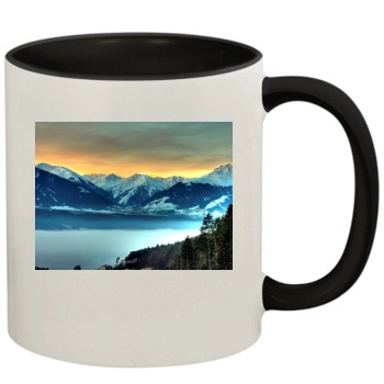 Mountains 11oz Colored Inner & Handle Mug