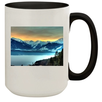 Mountains 15oz Colored Inner & Handle Mug