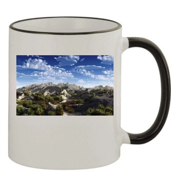 Mountains 11oz Colored Rim & Handle Mug