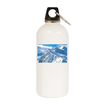 Mountains White Water Bottle With Carabiner