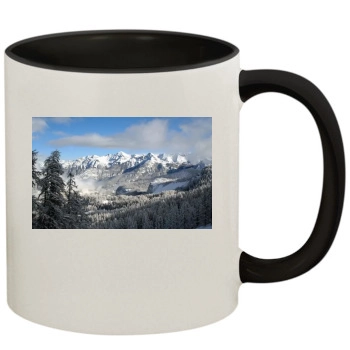 Mountains 11oz Colored Inner & Handle Mug